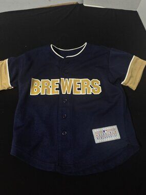 Milwaukee Brewers Ryan Braun #8 Toddler Baseball Jersey Size 4T MLB Genuine Merc